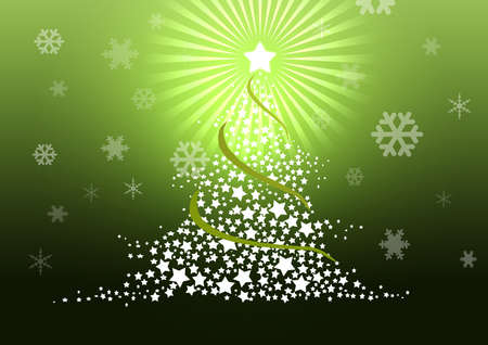 Christmas tree illustration.の写真素材