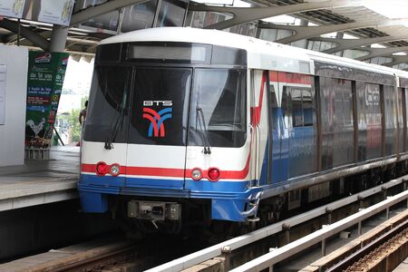 Skytrain station, Bangkok, Thailand.のeditorial素材