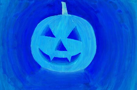 Halloween pumpkin painting.の写真素材