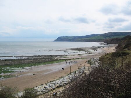  Robin hoods bay beach, north Yorkshire, England                                