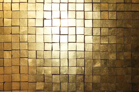 Gold wall in Bangkok, Thailand の写真素材