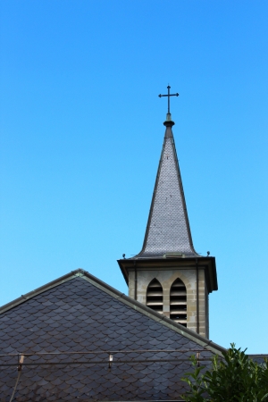 Church in Geneva in rural France の写真素材