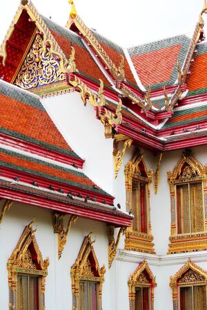 Buddhist temple in Bangkok, Thailand の写真素材