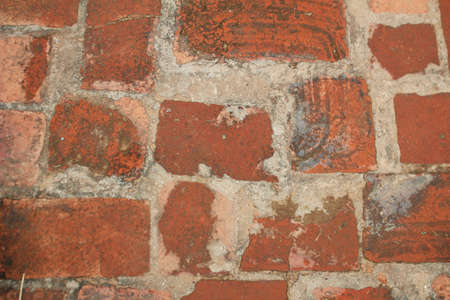 Stone floor at a temple in Ayutthaya, Thailand 