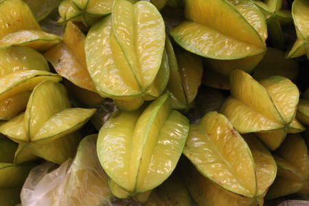 Starfruit Display, Bangkok, Thailandの写真素材
