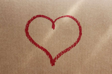 Valentines Day Heart Drawn In Lipstick, England の写真素材