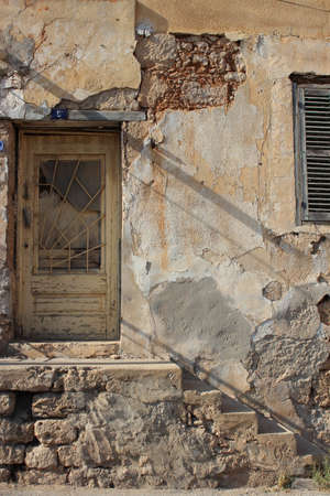 Old Door on Derelict Building, Cyprus.のeditorial素材