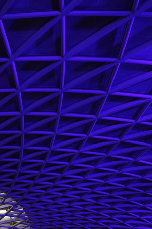 Blue Angular Geometric Background, England.の写真素材