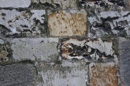 Medieval Stone Church Wall, Yorkshire, England.の写真素材