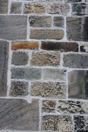 Medieval Stone Church Wall, Yorkshire, England.