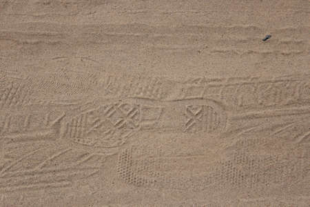 Footprints in the Sand, Cyprus.の写真素材