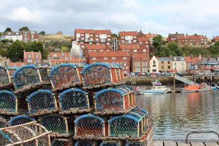 Lobster pots, Whitby, Yorkshire.の写真素材