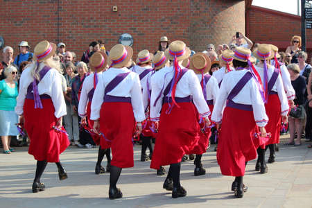 Clog Dancers at Whitby Folk Festival, August 2015.のeditorial素材