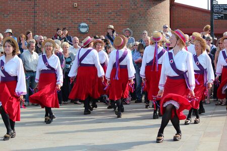 Clog Dancers at Whitby Folk Festival, August 2015.のeditorial素材