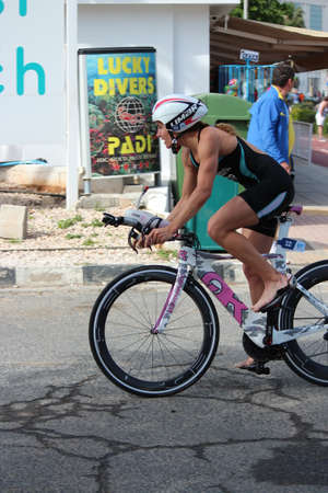 Ayia Napa Triathlon, Cyprus, Sunday 3rd April; 20k Bike Ride.のeditorial素材