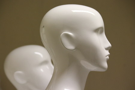 Female Mannequins in Shades of Ivory and Ochre.