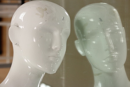 White Mannequin With Green Reflection.の写真素材