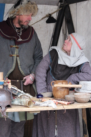 JORVIK VIKING FESTIVAL, YORK, ENGLAND: SUNDAY 26TH FEBRUARY 2017 ~  Viking Re-enactment Society Celebrates York's History and Heritage With the Biggest Viking Celebration in Europe.のeditorial素材