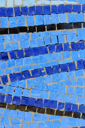 Vivid Blue Mosaic Design.の写真素材