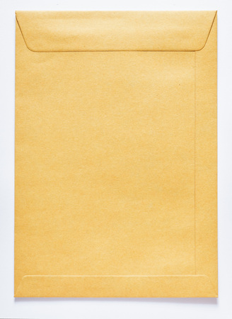 Brown envelope for letter, missive and message in official.の写真素材
