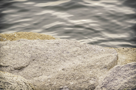 Rock on the beachの写真素材