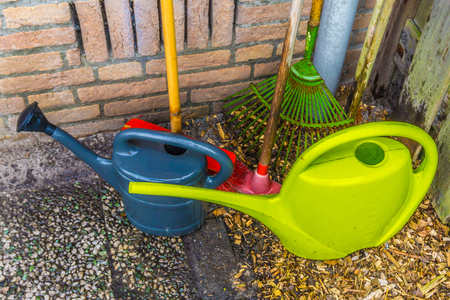 Basic essential gardeners equipment for the home gardenの写真素材
