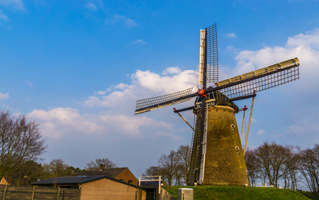 heimolen, the windmill of Rucphen, North Brabant, the Netherlands, classical dutch architecture