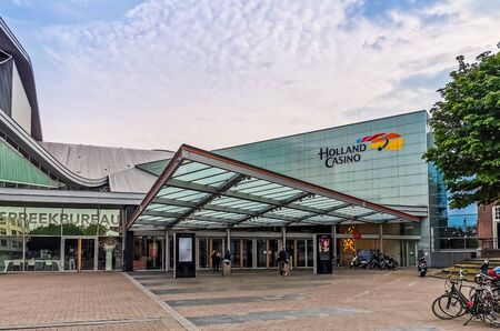 Modern entrance to the holland casino and chasse cinema in Breda city, The Netherlands, 17 july, 2019のeditorial素材