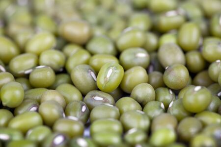 Closeup of dried mung beans.の写真素材