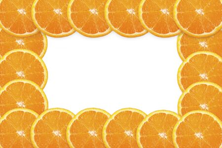 Frame of orange slicesの写真素材
