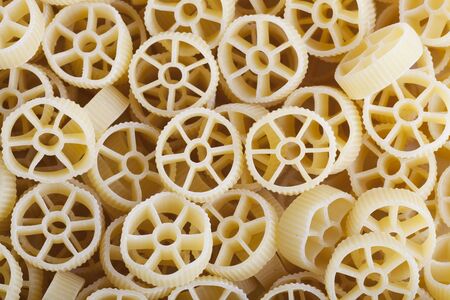Rotelle pasta filling full frame, great food background.の写真素材