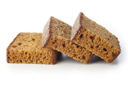 Dutch breakfast cake, often spiced with cloves cinnamon and nutmeg. Isolated on white background.