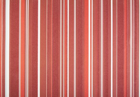 Red and white textured striped background pattern.