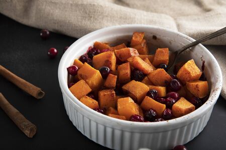 Freshly Roasted Butternut Squashの写真素材