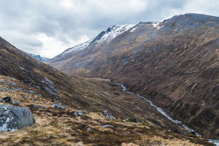 View at the top of Ben Nevis Range and Gondola, Scotlandの写真素材