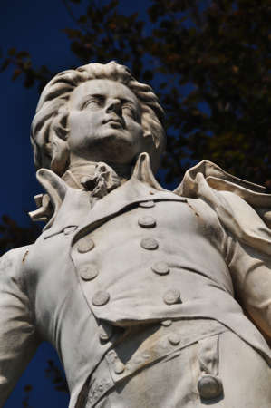 VIENNA, AUSTRIA - JUNE, 2018: Wolfgang Amadeus Mozart's monument (1896) in Burggarten near Ringstrasse in Viennaのeditorial素材