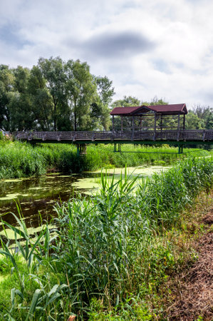 Bridge at Andau was the escape route for about 70,000 Hungarian people during the Hungarian Revolutionの写真素材