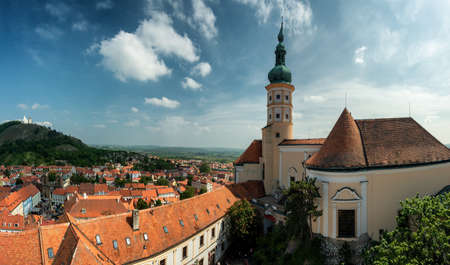 Panoramic view of the old town of Bratislava, Slovakiaの写真素材
