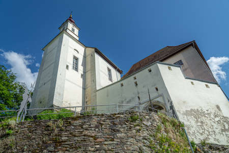 The church of St. Francis of Assisi in the village of Sighisoara, Romaniaの写真素材