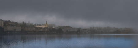 Panoramic view of the city of Lucerne in Switzerlandの写真素材