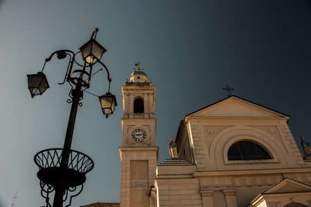 The church of St. Francis of Assisi in the center of Rovinj, Croatiaの写真素材