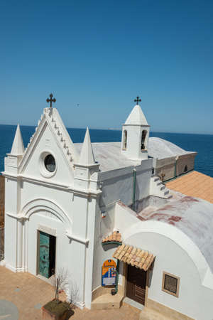 Famous White Church of Capo Colonnaの写真素材