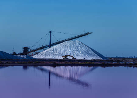 Salt Pans of Camargue in Winterの写真素材