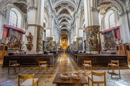 Impressions of the famous Monastery Kremsmuenster in Upper Austria, Interior Viewのeditorial素材