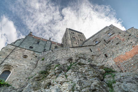 Saint Michael's Abbey (Piedmont, Italy). In the church The "Sacra di San Michele" (Sant Michael's Abbey) was probably built in 966 on Mount Pirchiriano, situated on the south side of the Valley of Susのeditorial素材