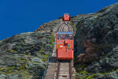 Funicular in Trollstigen, Norway.の写真素材