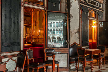 Interior view of the famous bar in Lisbon, Portugal.の写真素材