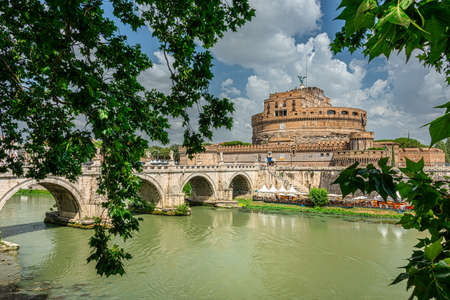 The Castel and the Ponte Sant'Angelo, Rome, Italy