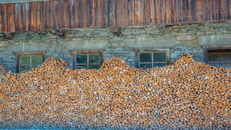 Log fire wood, ready for wintertime