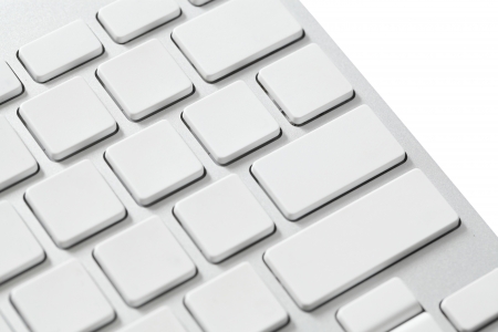 Blank keyboard isolated on white background
